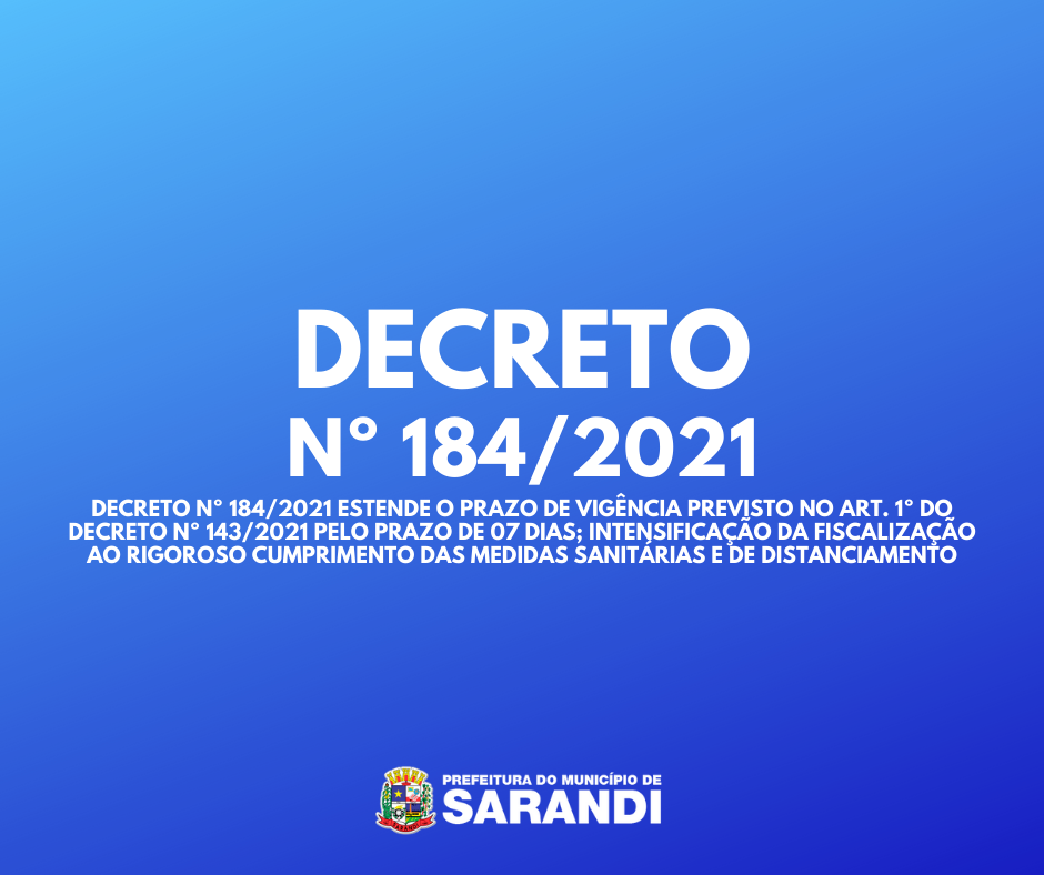 Decreto Nº 184/2021